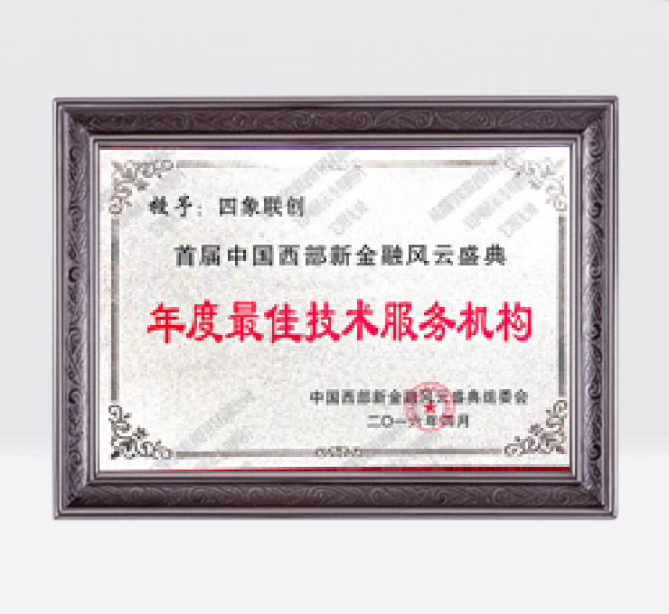 中國西部新金融風(fēng)云盛典獎牌